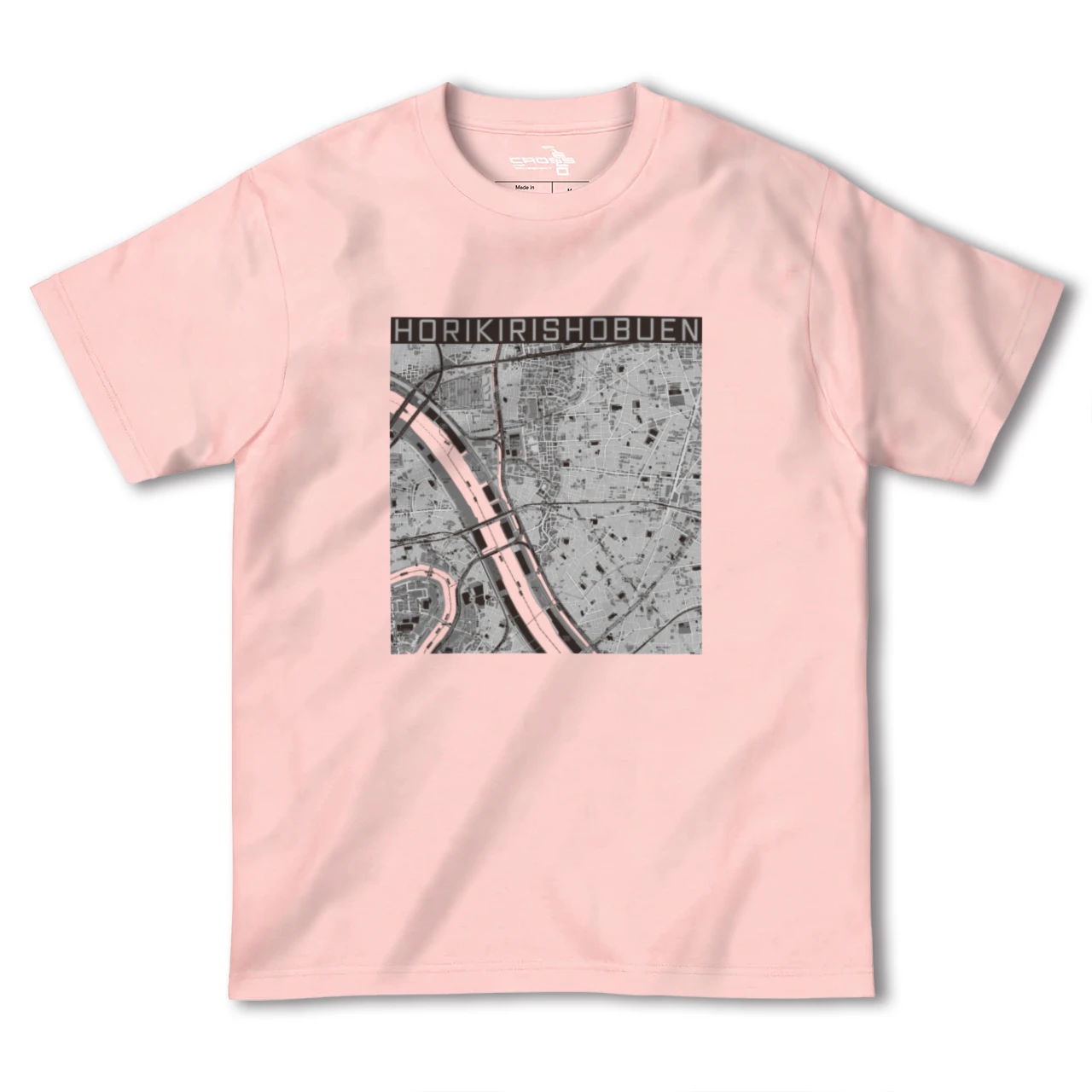 【堀切菖蒲園(東京都)】地図柄ヘビーウェイトTシャツ