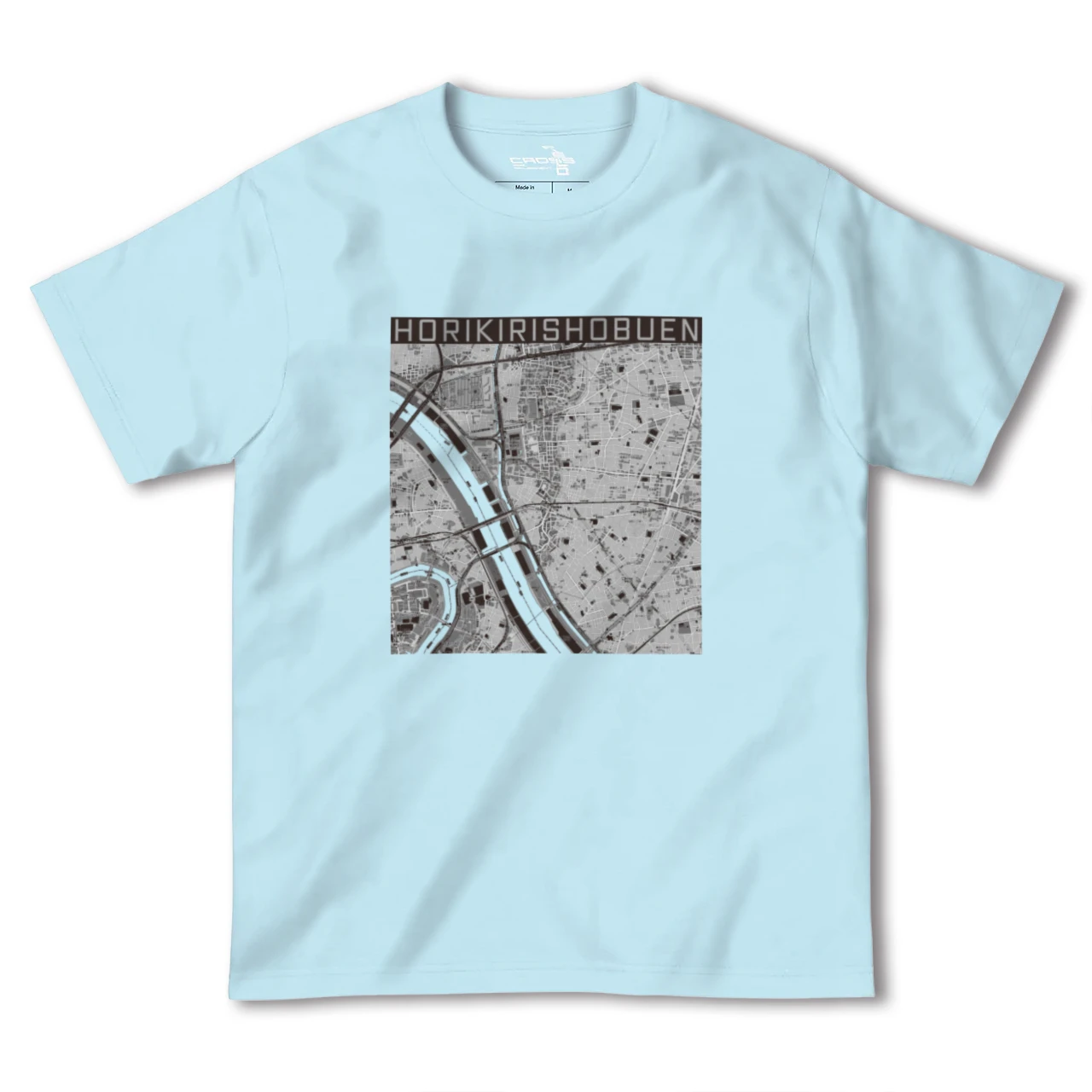 【堀切菖蒲園(東京都)】地図柄ヘビーウェイトTシャツ