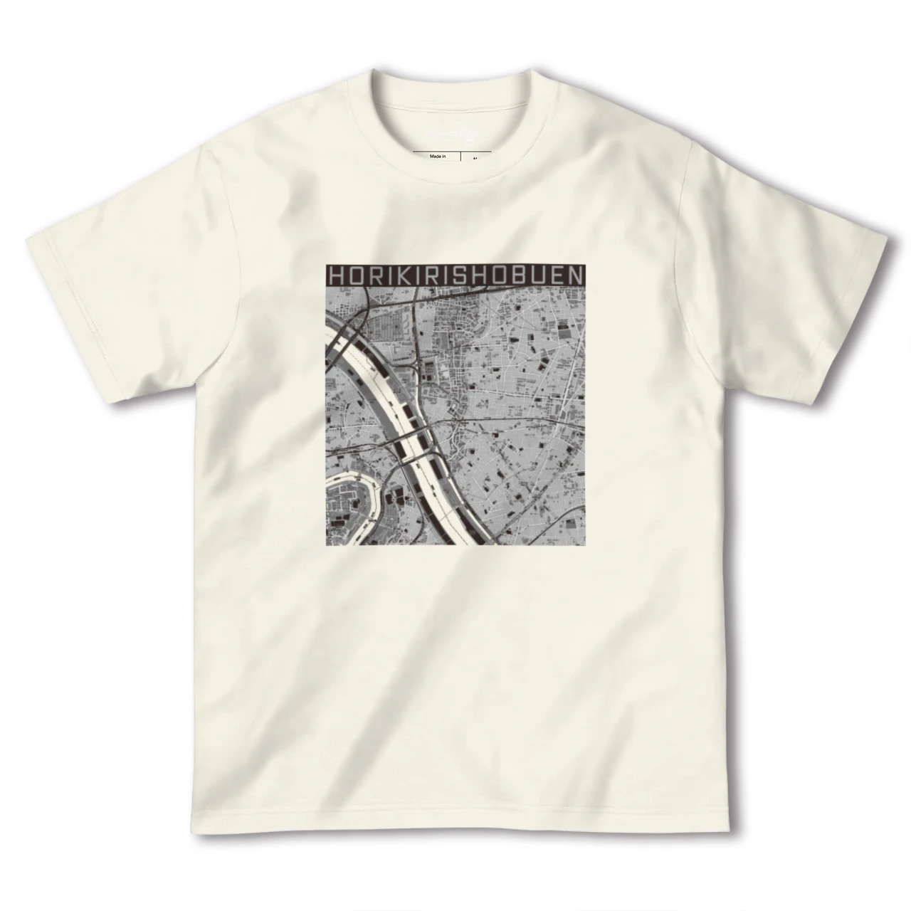 【堀切菖蒲園(東京都)】地図柄ヘビーウェイトTシャツ