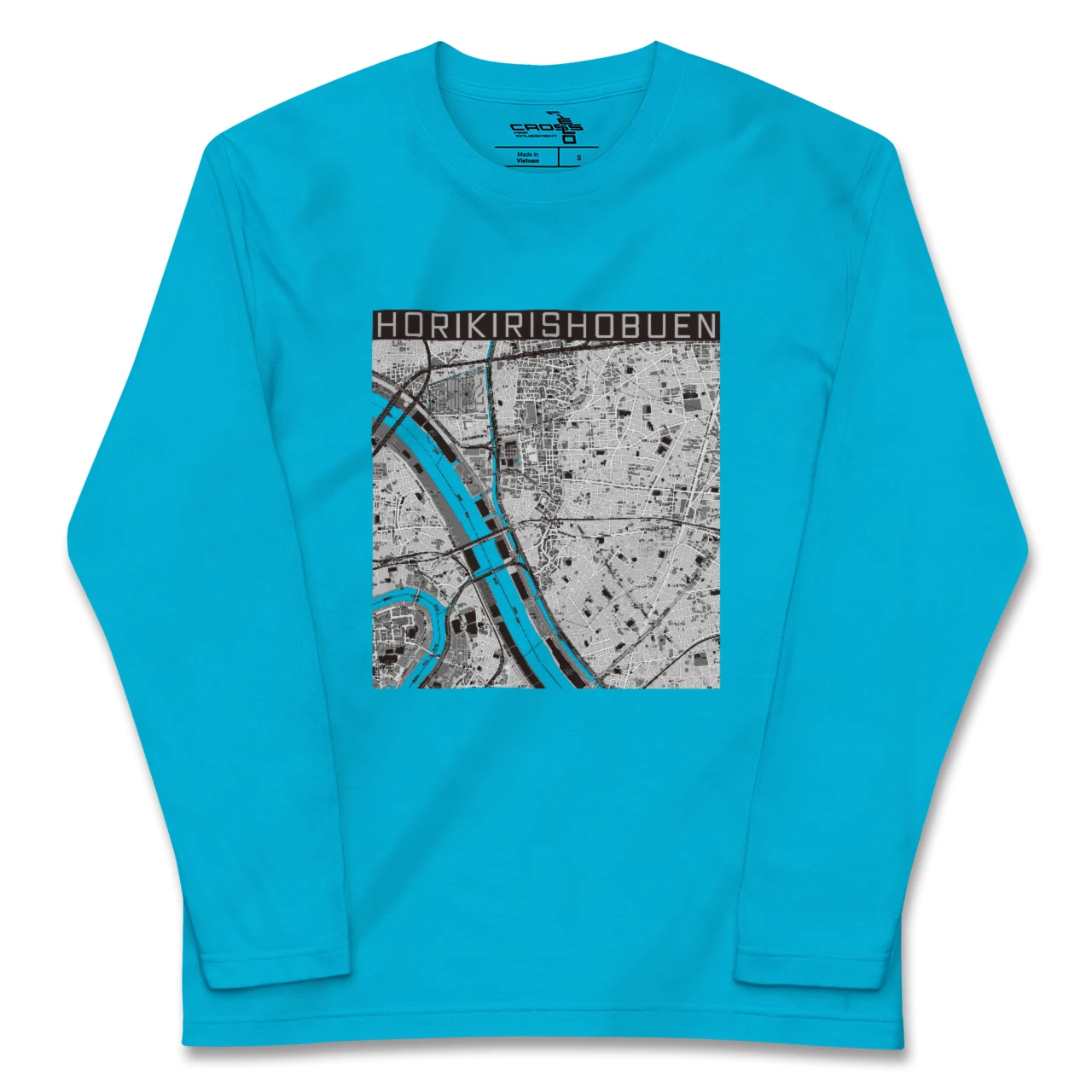 【堀切菖蒲園(東京都)】地図柄ロングスリーブTシャツ