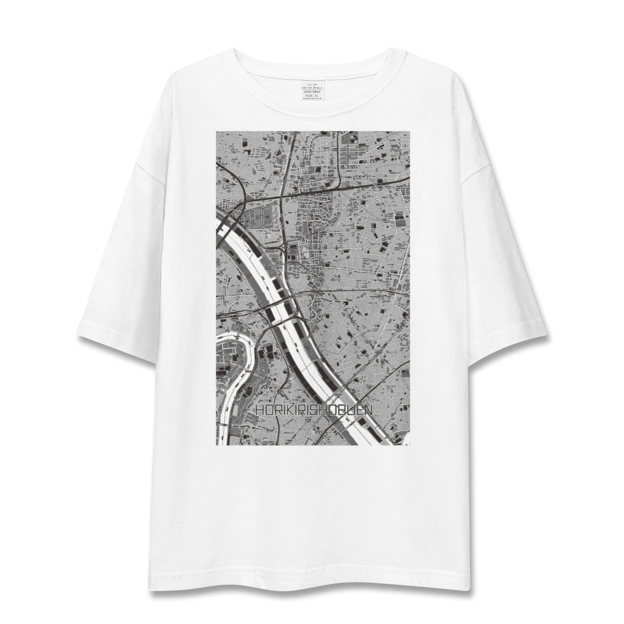 【堀切菖蒲園(東京都)】地図柄ビッグシルエットTシャツ