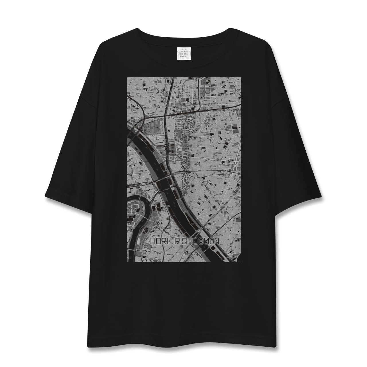 【堀切菖蒲園(東京都)】地図柄ビッグシルエットTシャツ