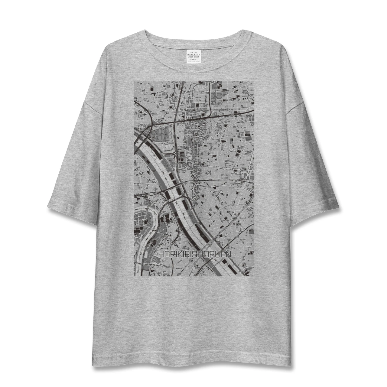 【堀切菖蒲園(東京都)】地図柄ビッグシルエットTシャツ