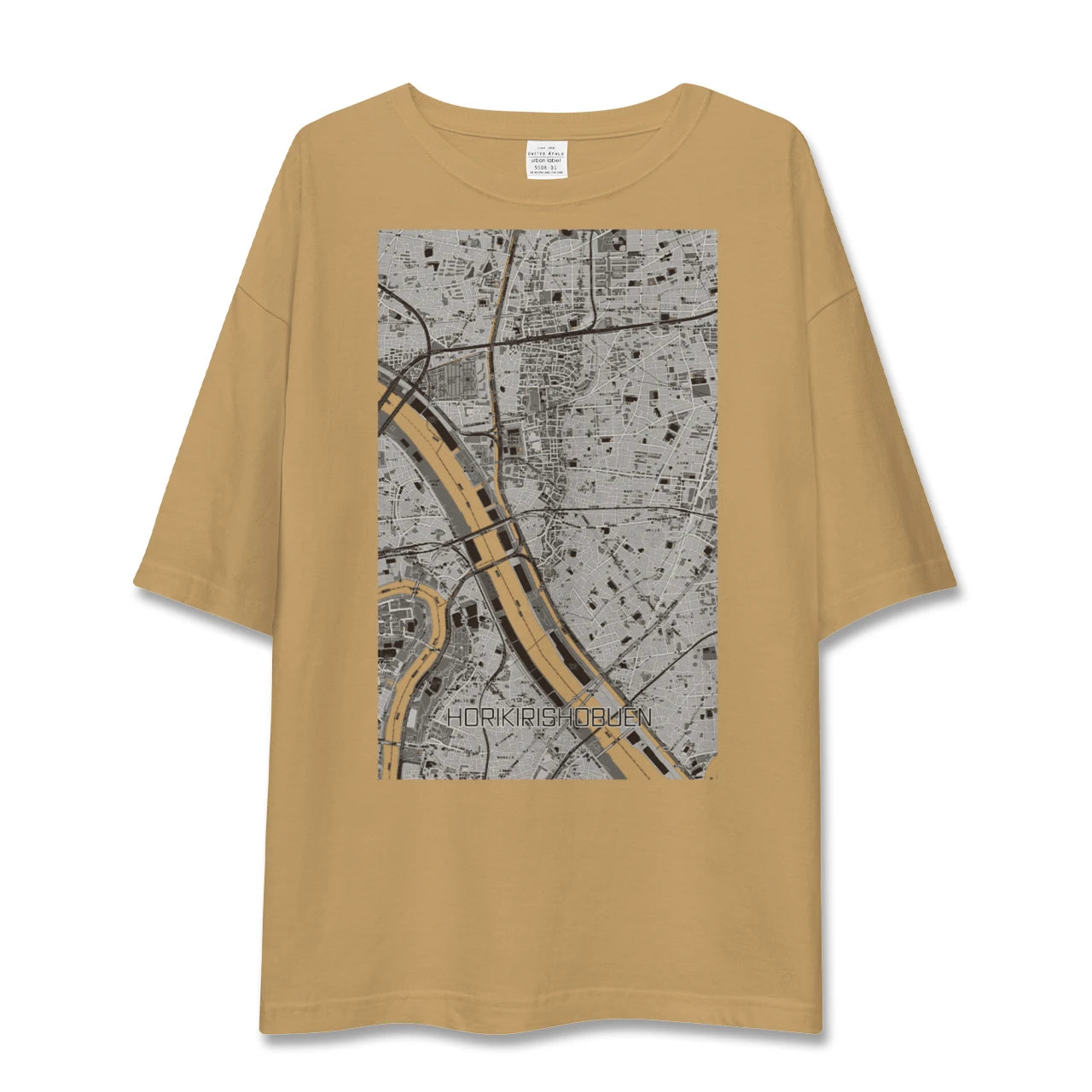 【堀切菖蒲園(東京都)】地図柄ビッグシルエットTシャツ