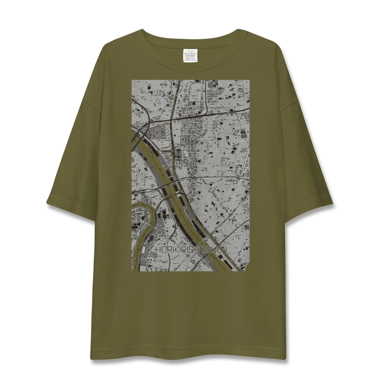 【堀切菖蒲園(東京都)】地図柄ビッグシルエットTシャツ