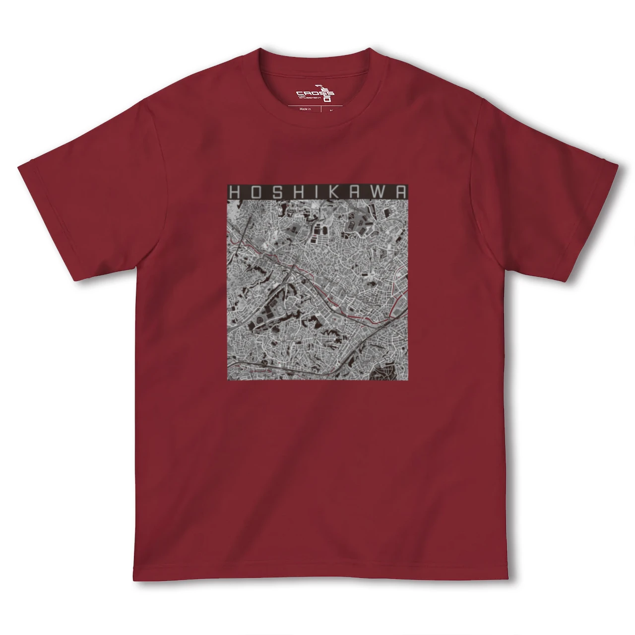 【星川(神奈川県)】地図柄ヘビーウェイトTシャツ