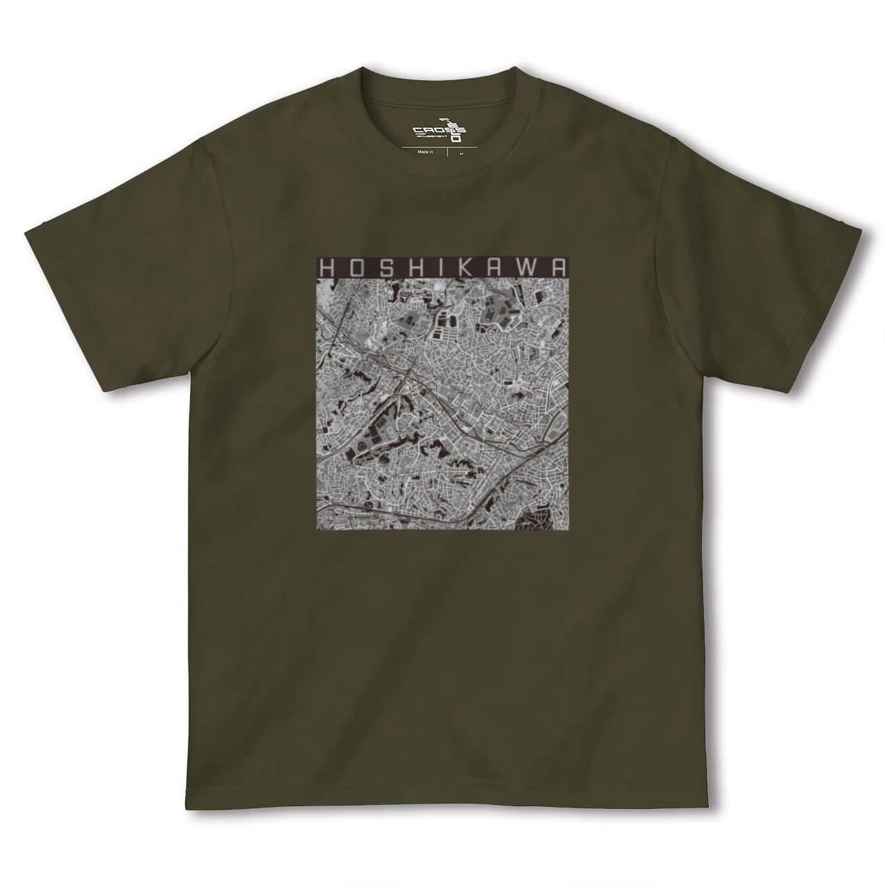 【星川(神奈川県)】地図柄ヘビーウェイトTシャツ