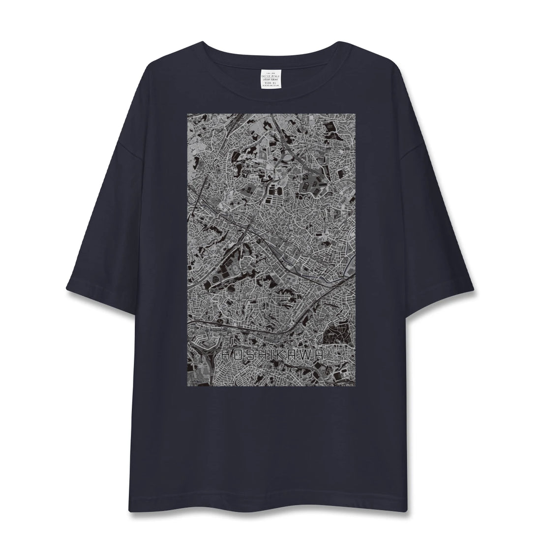 【星川(神奈川県)】地図柄ビッグシルエットTシャツ