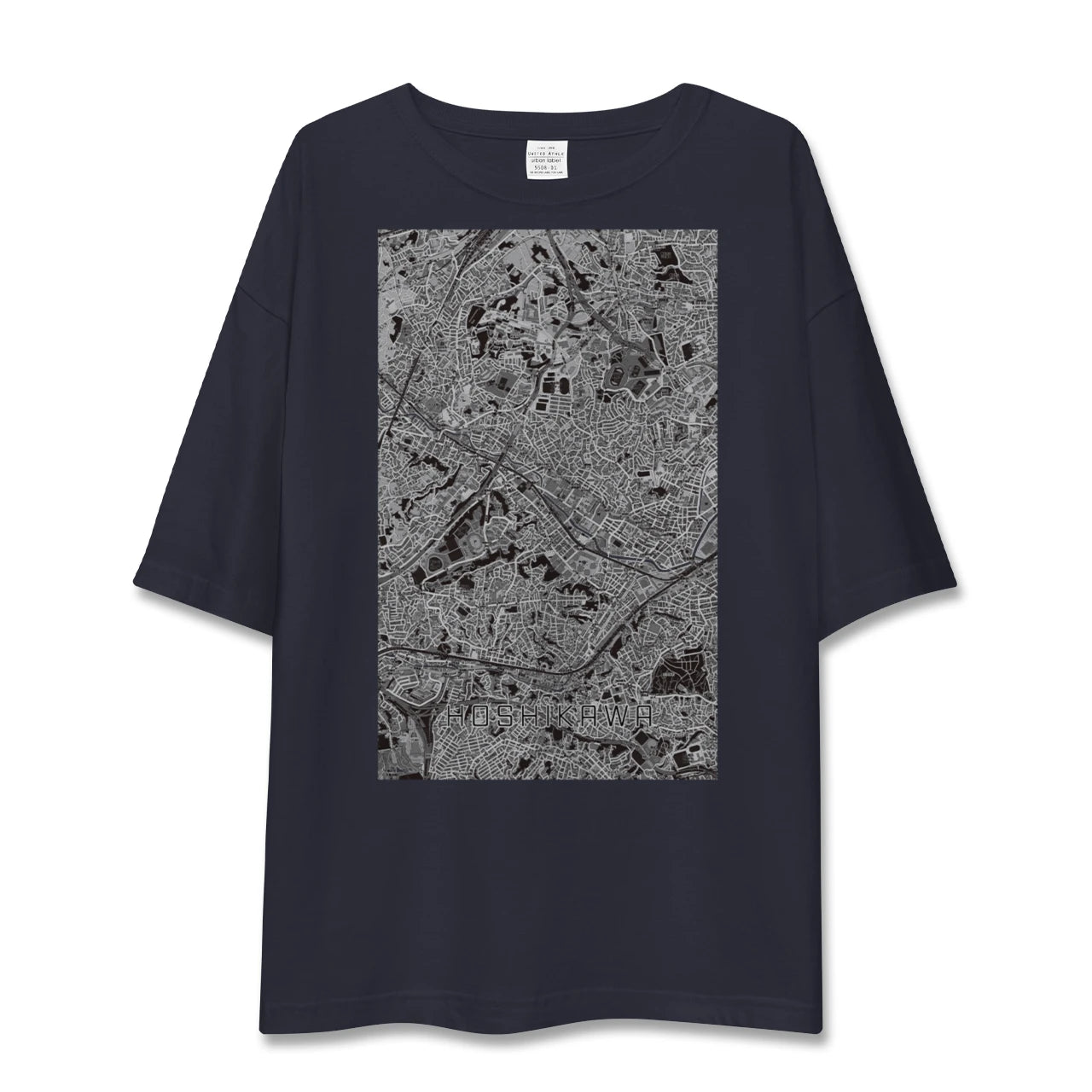 【星川(神奈川県)】地図柄ビッグシルエットTシャツ