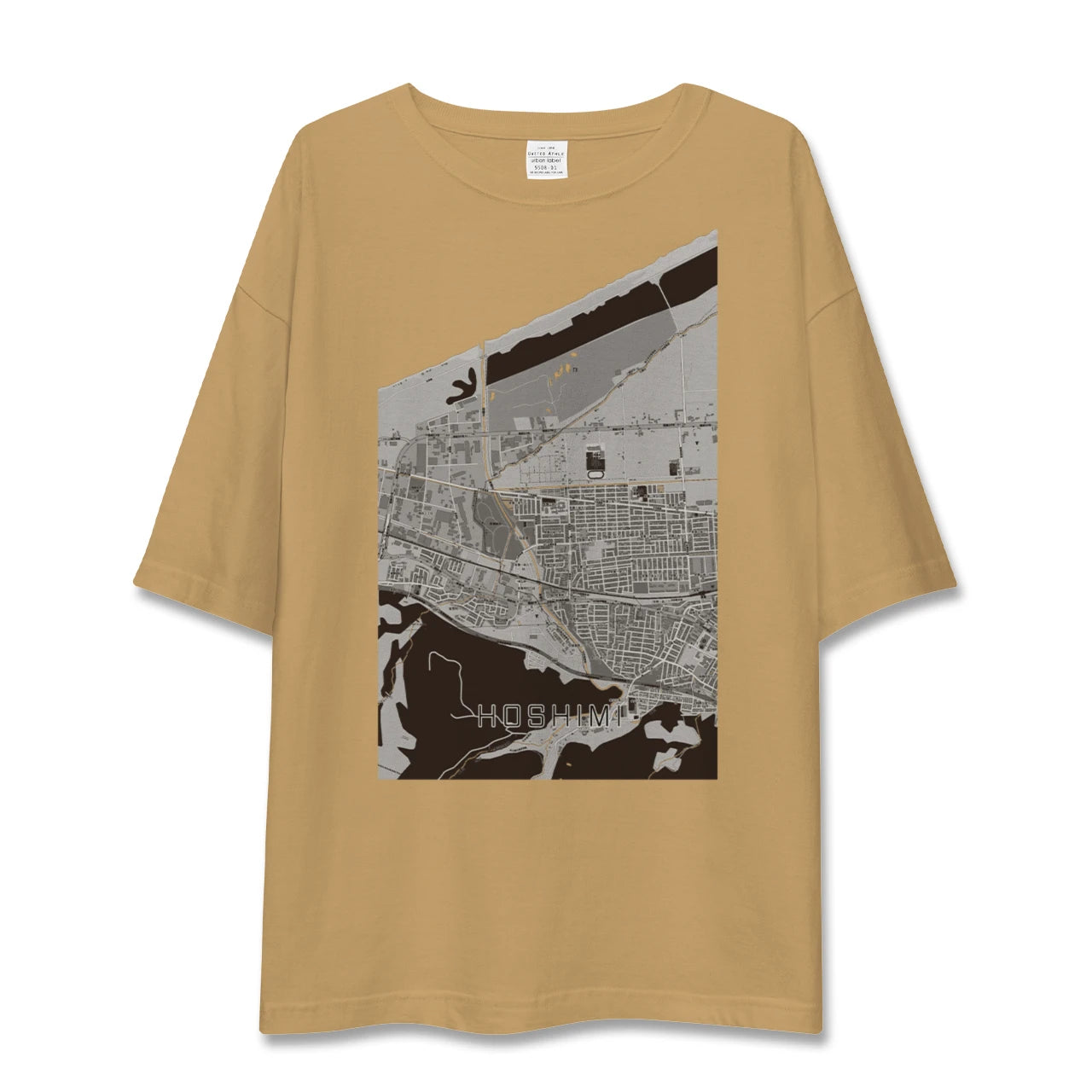 【ほしみ(北海道)】地図柄ビッグシルエットTシャツ