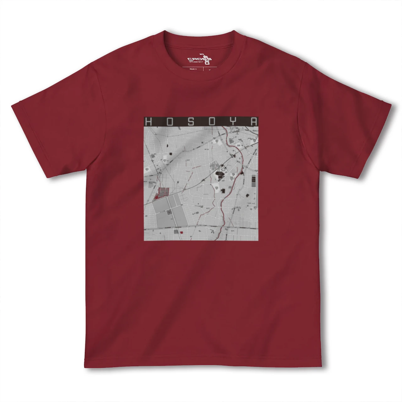 【細谷(群馬県)】地図柄ヘビーウェイトTシャツ