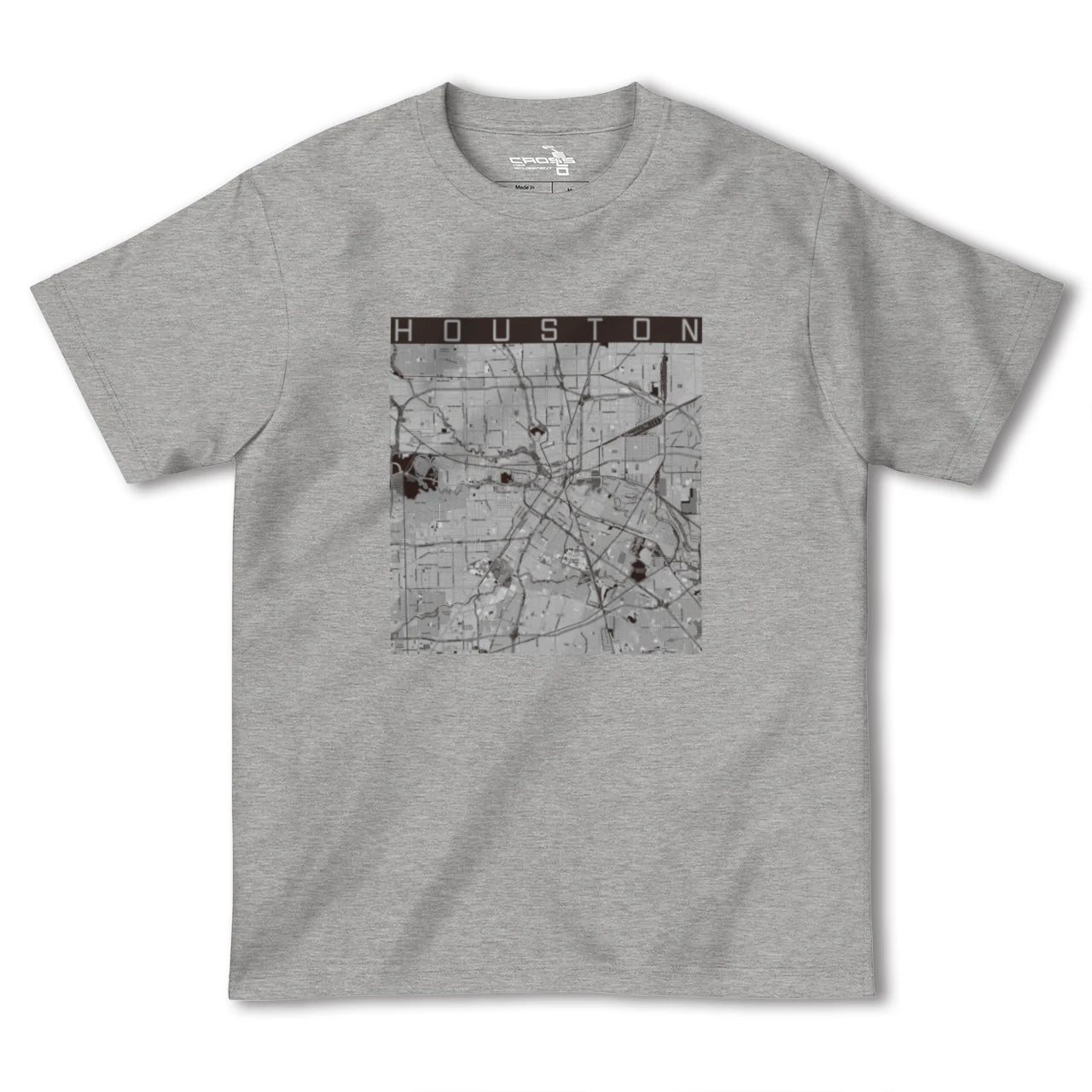 【ヒューストン(アメリカ)】地図柄ヘビーウェイトTシャツ