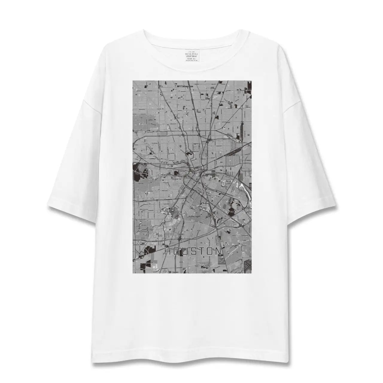 【ヒューストン(アメリカ)】地図柄ビッグシルエットTシャツ