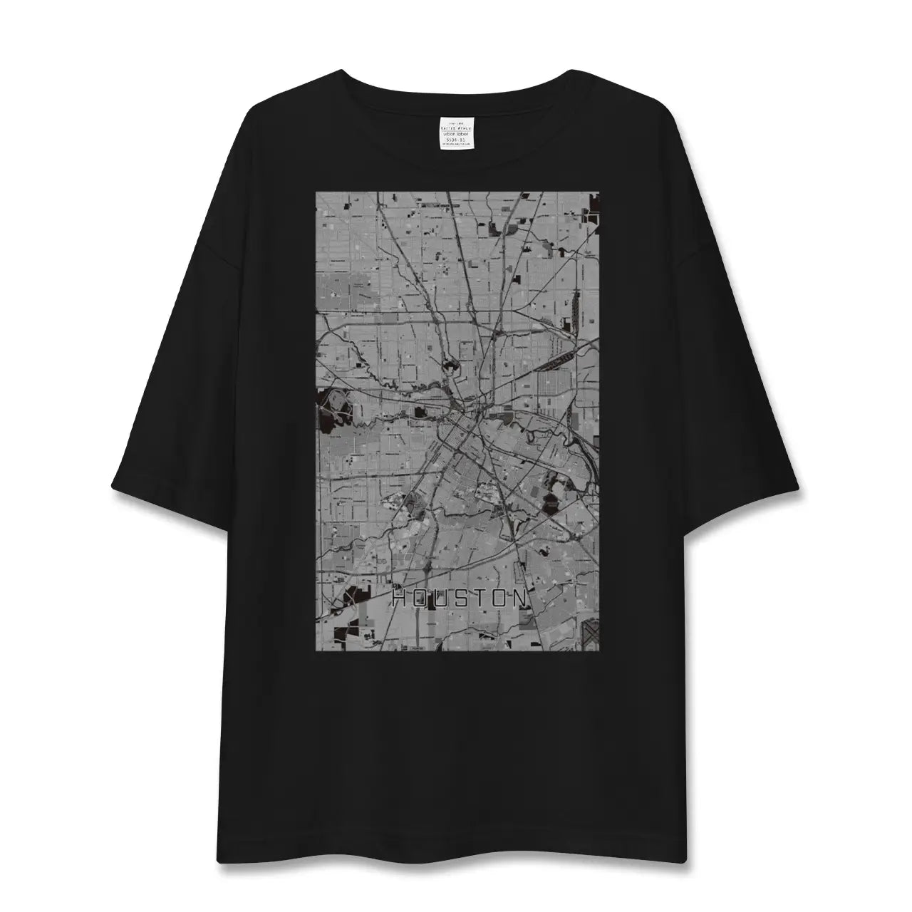 【ヒューストン(アメリカ)】地図柄ビッグシルエットTシャツ