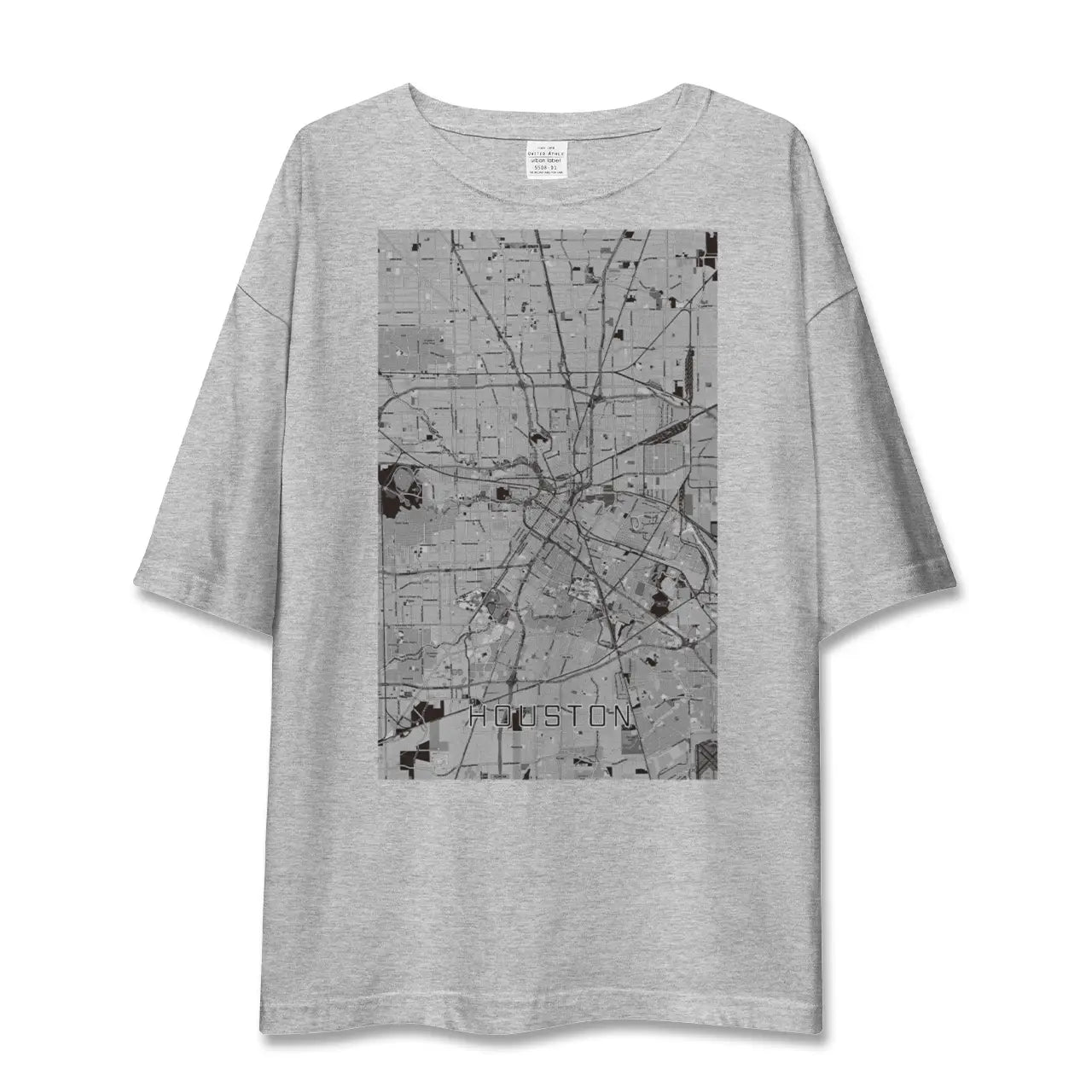 【ヒューストン(アメリカ)】地図柄ビッグシルエットTシャツ