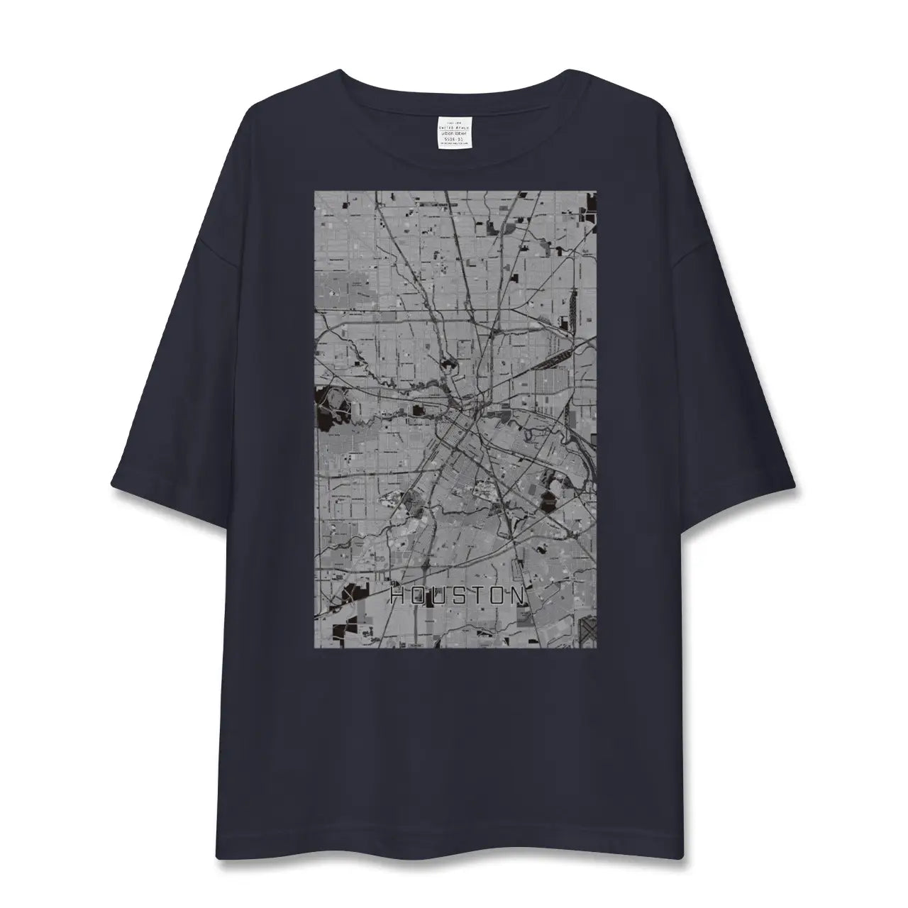 【ヒューストン(アメリカ)】地図柄ビッグシルエットTシャツ