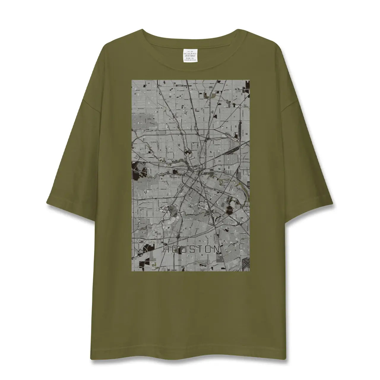 【ヒューストン(アメリカ)】地図柄ビッグシルエットTシャツ