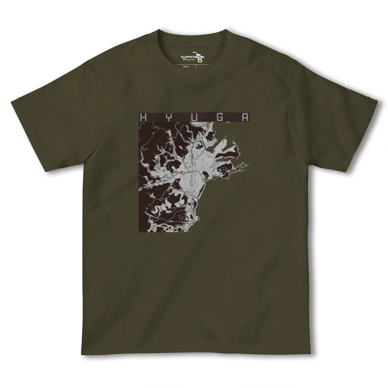 【日向(宮崎県)】地図柄ヘビーウェイトTシャツ