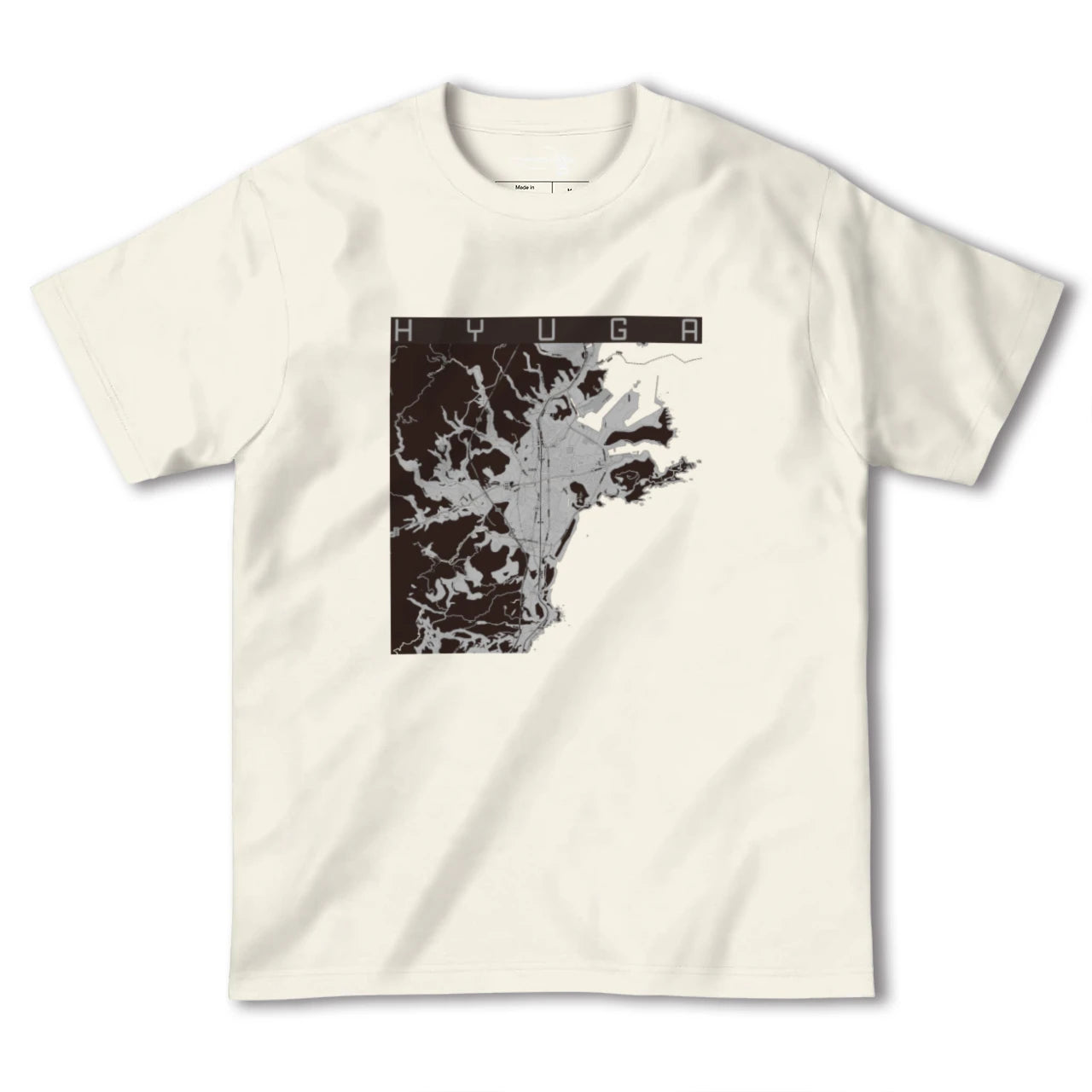 【日向(宮崎県)】地図柄ヘビーウェイトTシャツ