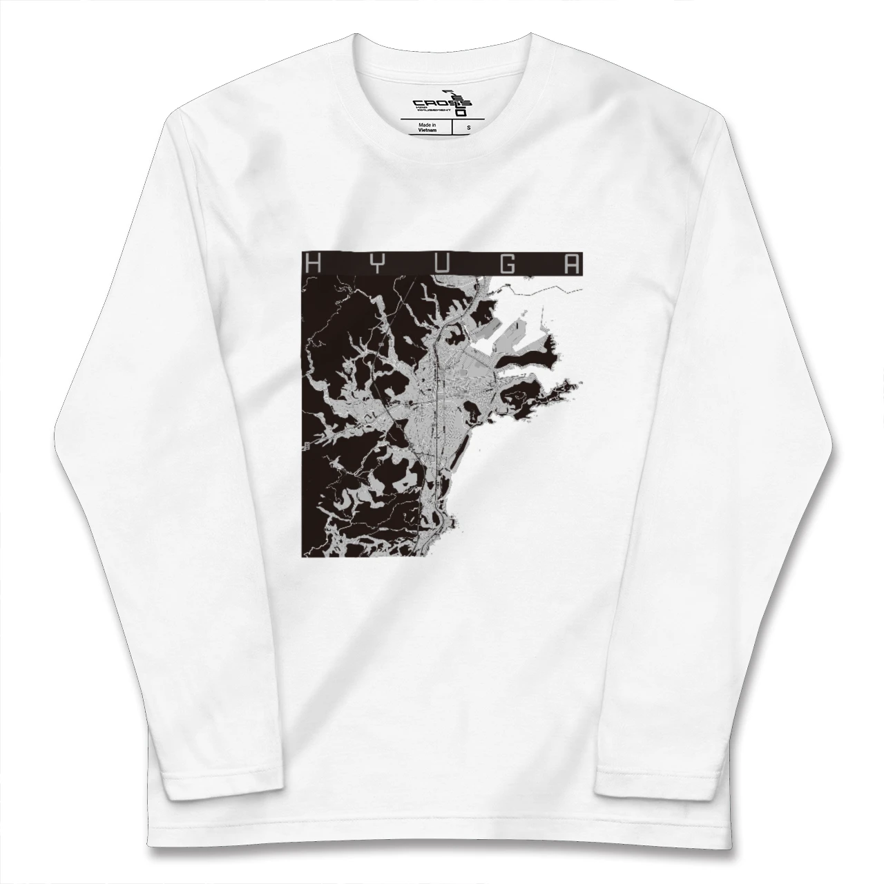 【日向(宮崎県)】地図柄ロングスリーブTシャツ