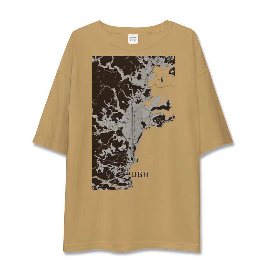 【日向(宮崎県)】地図柄ビッグシルエットTシャツ