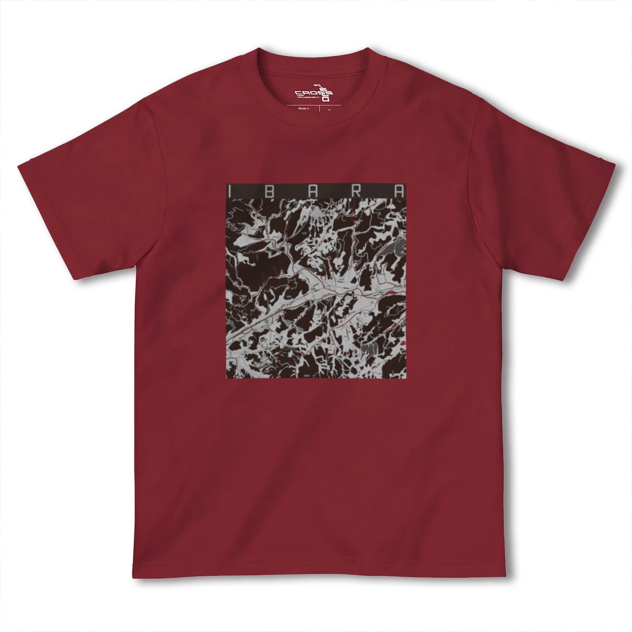 【井原(岡山県)】地図柄ヘビーウェイトTシャツ