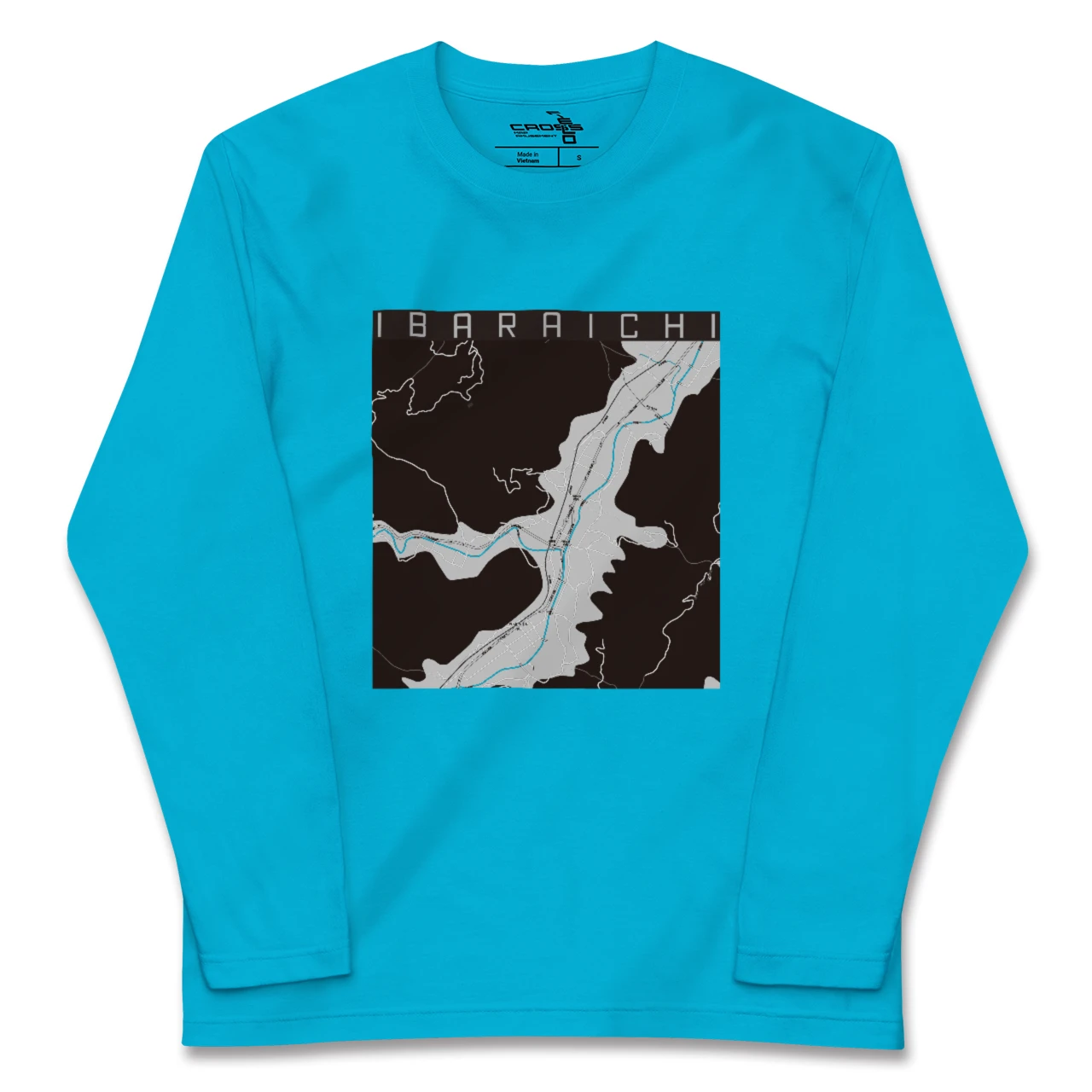 【井原市(広島県)】地図柄ロングスリーブTシャツ
