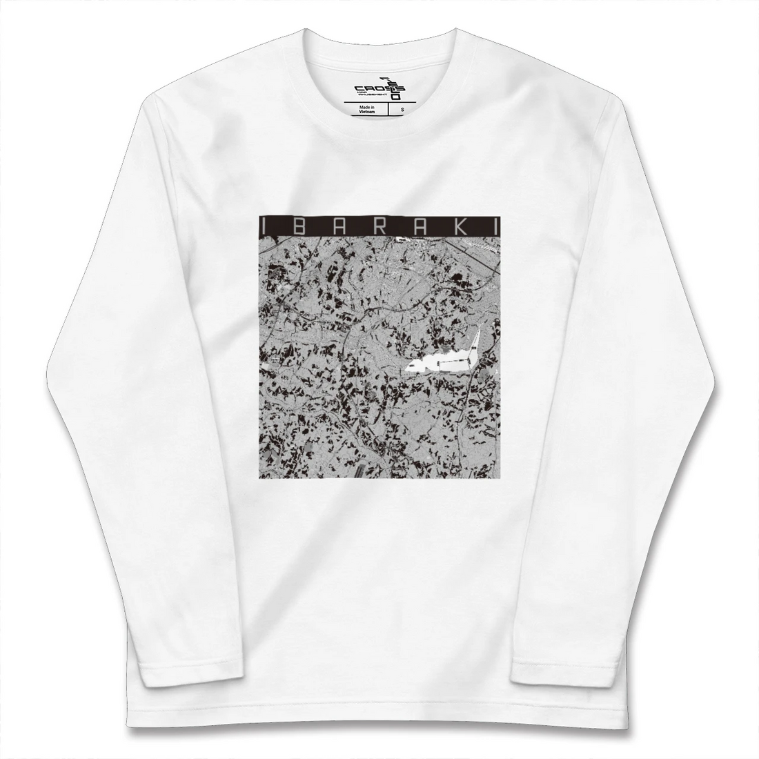 【茨城(茨城県)】地図柄ロングスリーブTシャツ