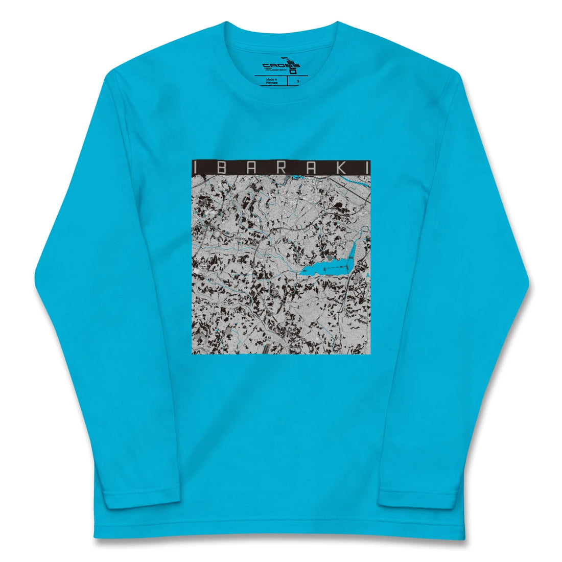 【茨城(茨城県)】地図柄ロングスリーブTシャツ