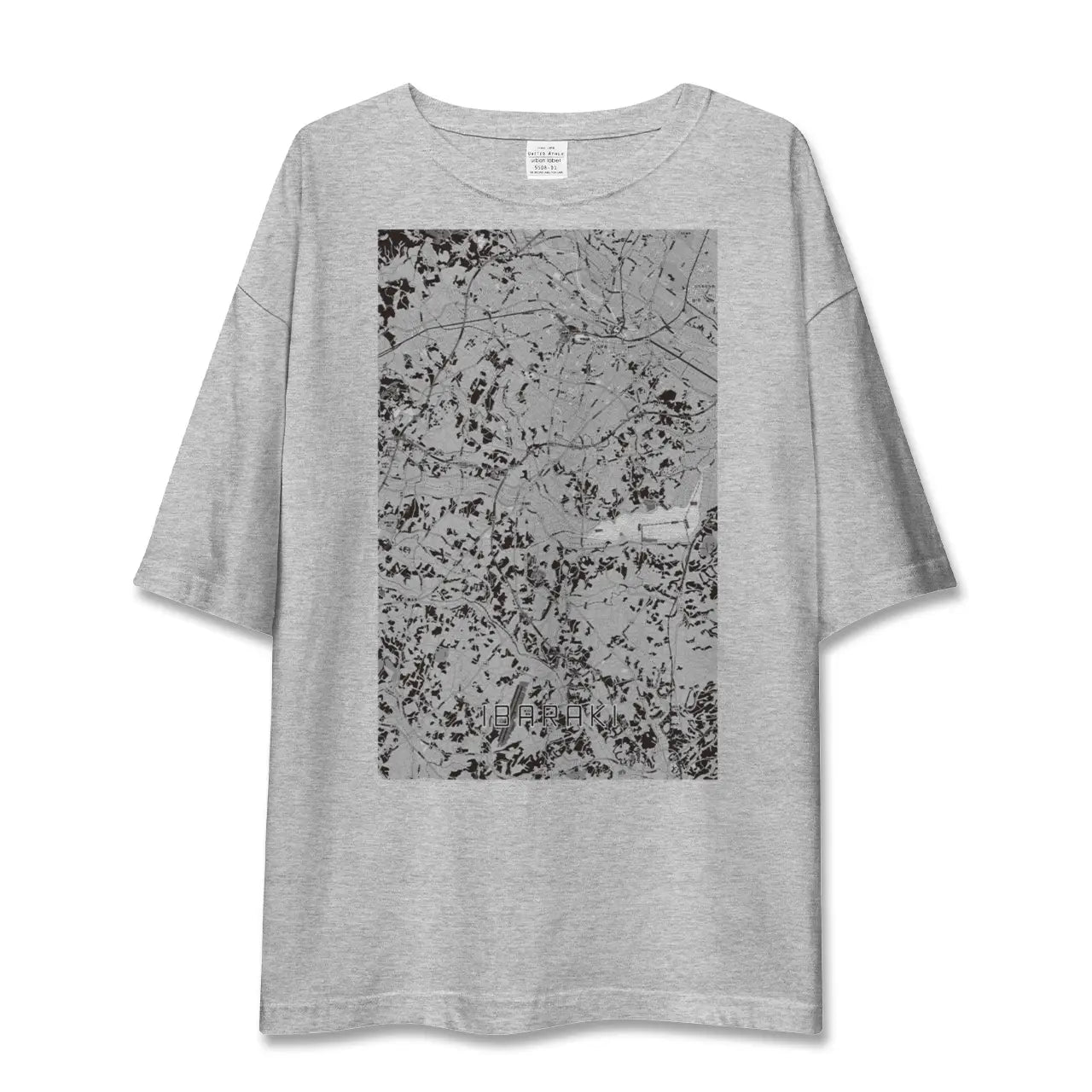 【茨城(茨城県)】地図柄ビッグシルエットTシャツ