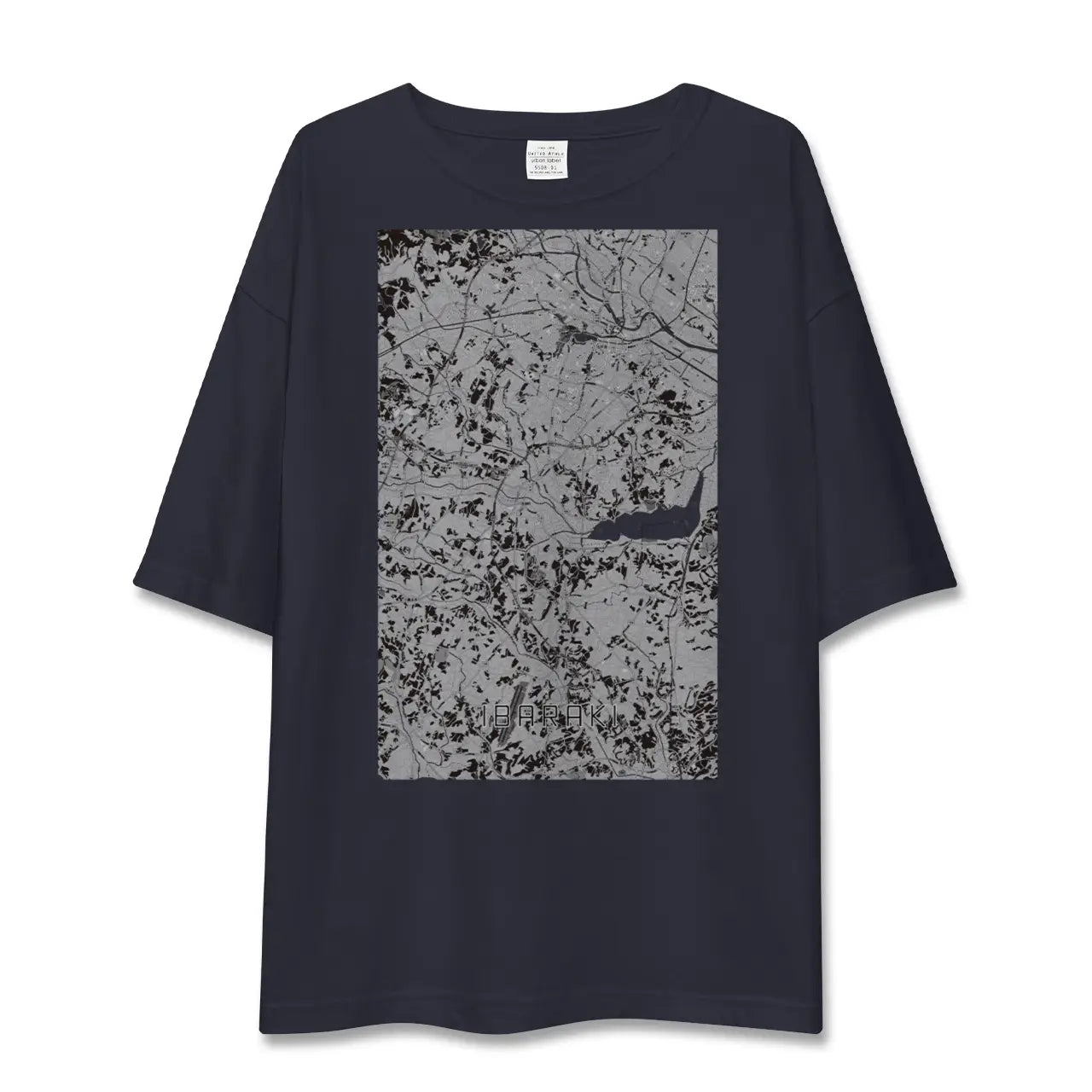 【茨城(茨城県)】地図柄ビッグシルエットTシャツ