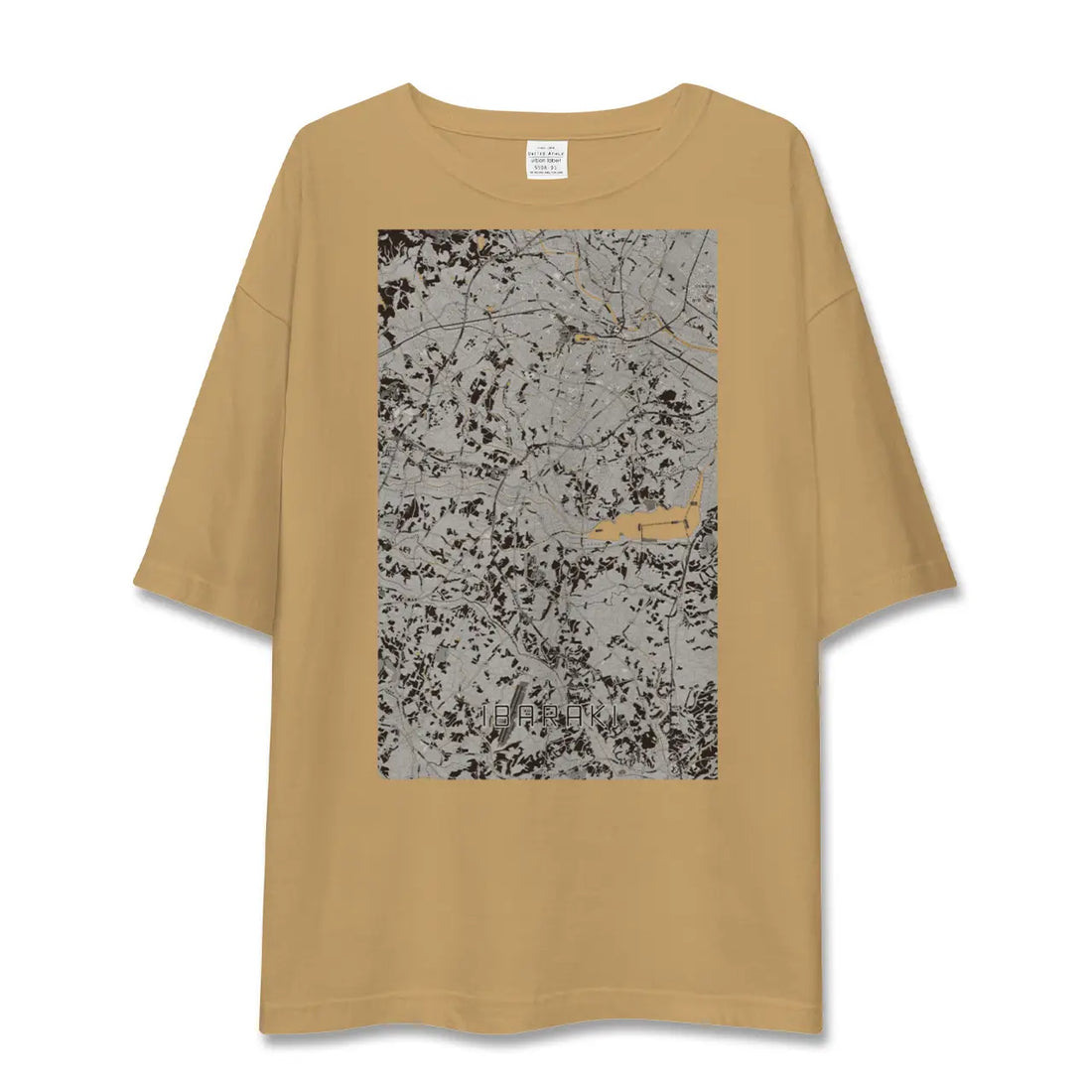 【茨城(茨城県)】地図柄ビッグシルエットTシャツ