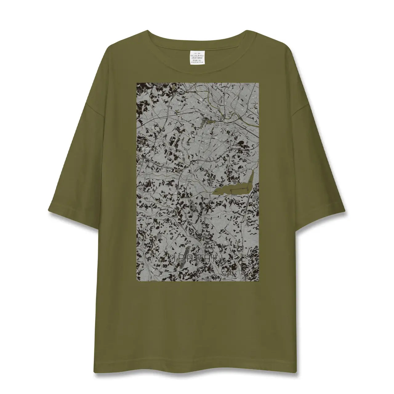 【茨城(茨城県)】地図柄ビッグシルエットTシャツ