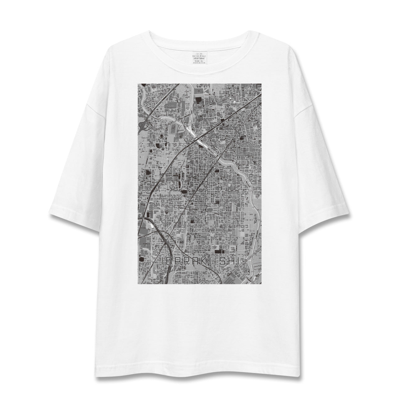 【茨木市(大阪府)】地図柄ビッグシルエットTシャツ