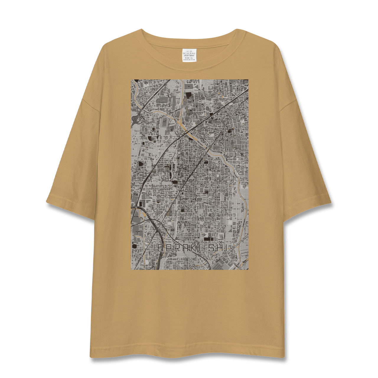 【茨木市(大阪府)】地図柄ビッグシルエットTシャツ