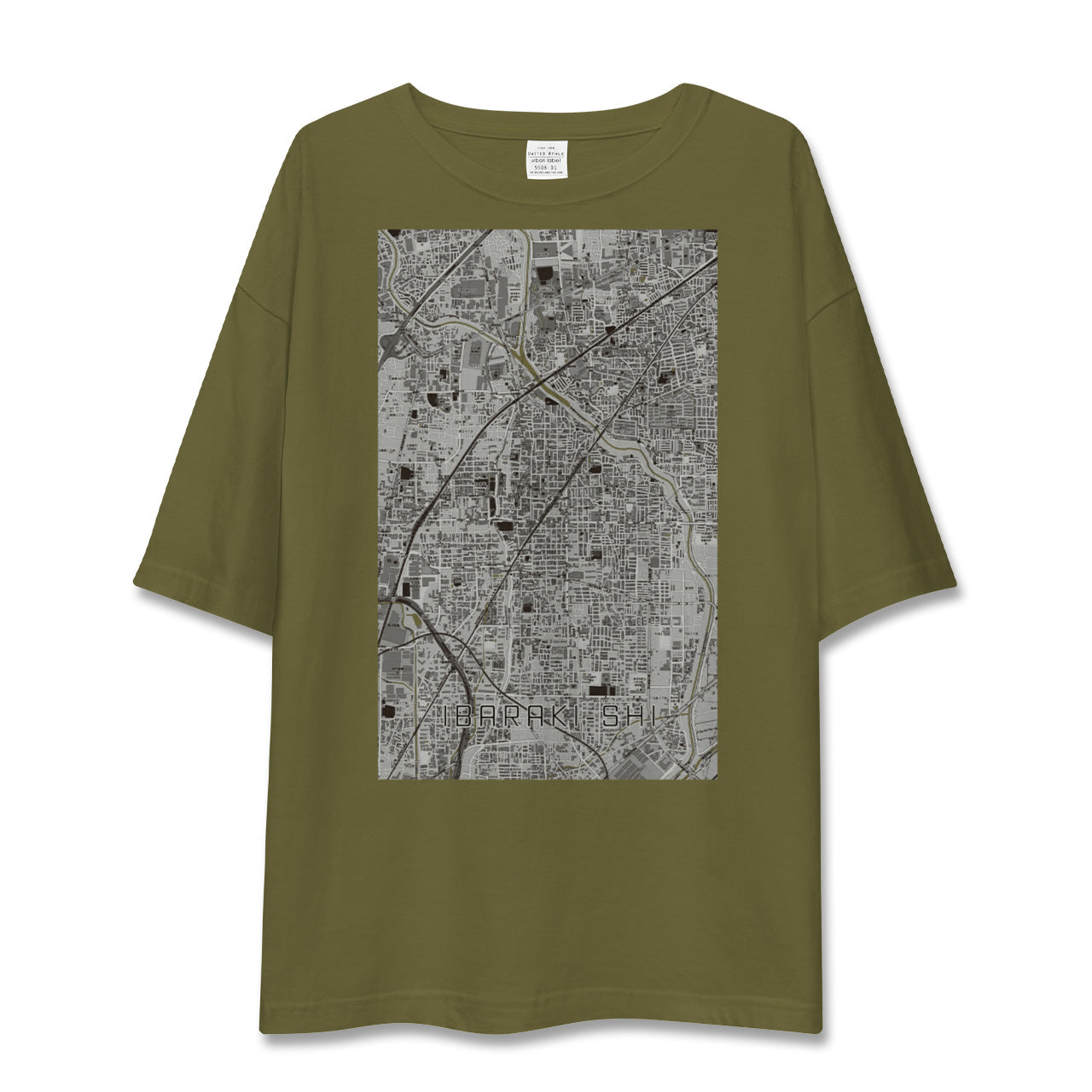 【茨木市(大阪府)】地図柄ビッグシルエットTシャツ