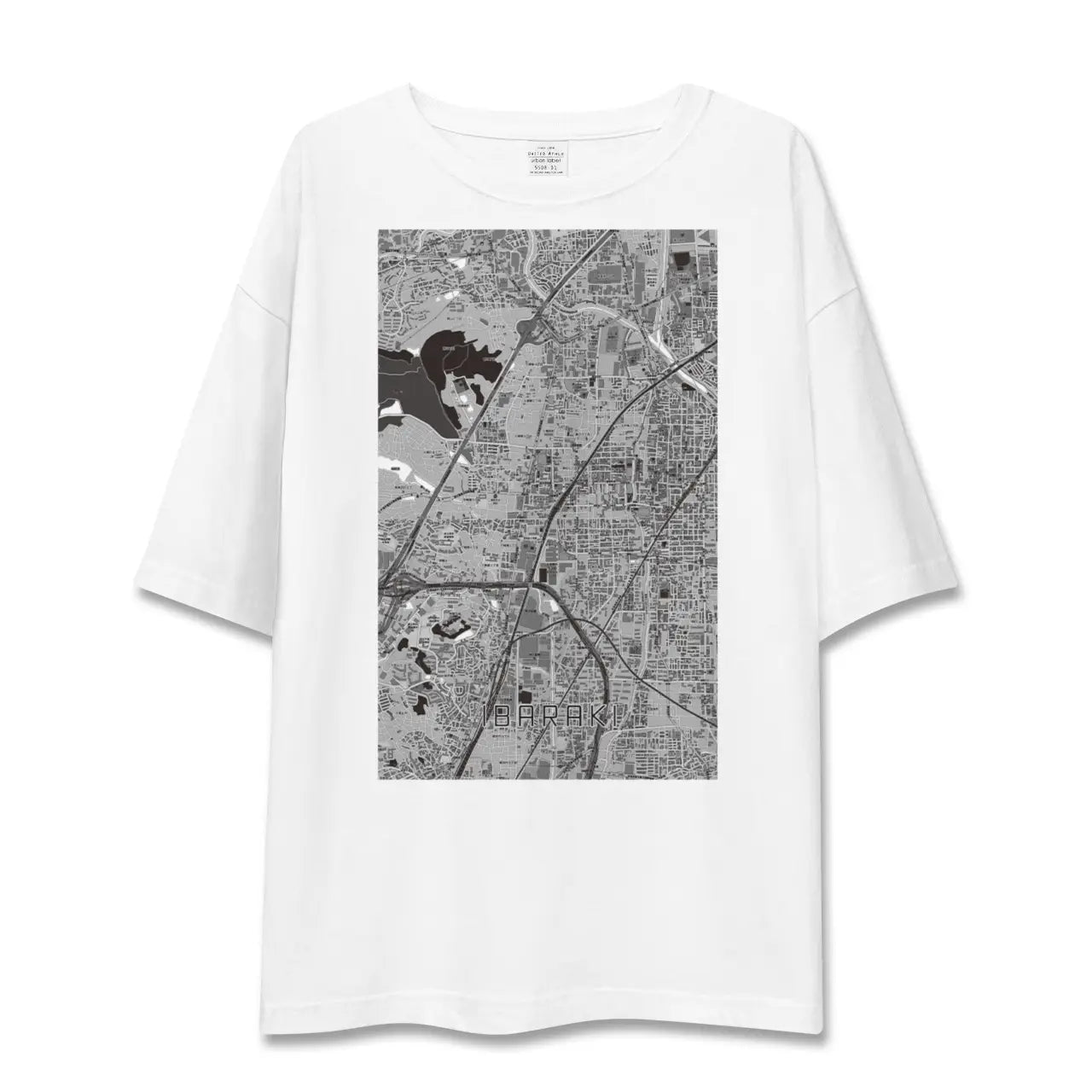 【茨木(大阪府)】地図柄ビッグシルエットTシャツ