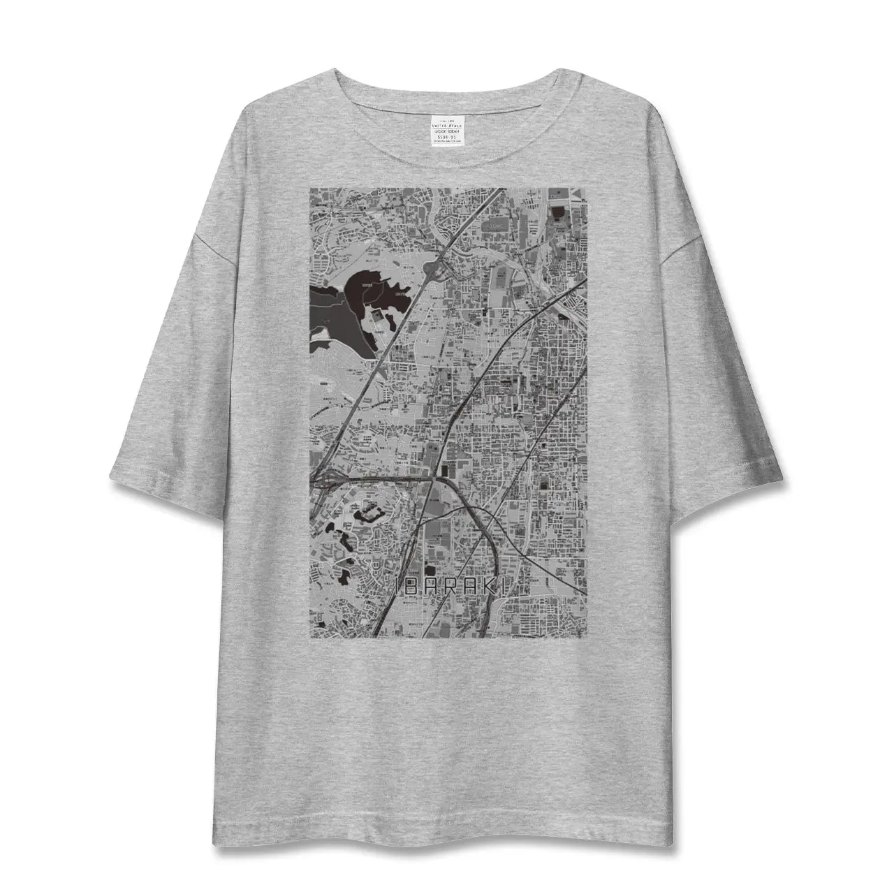 【茨木(大阪府)】地図柄ビッグシルエットTシャツ