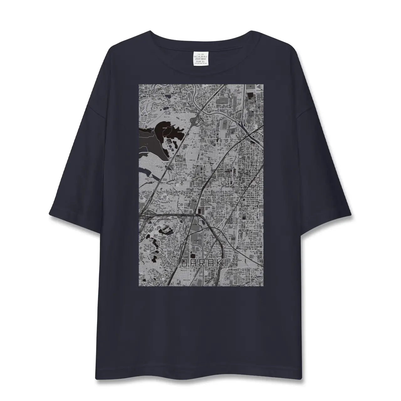 【茨木(大阪府)】地図柄ビッグシルエットTシャツ