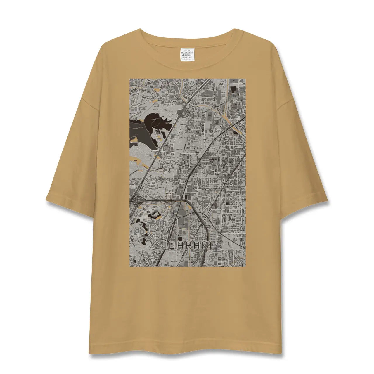 【茨木(大阪府)】地図柄ビッグシルエットTシャツ