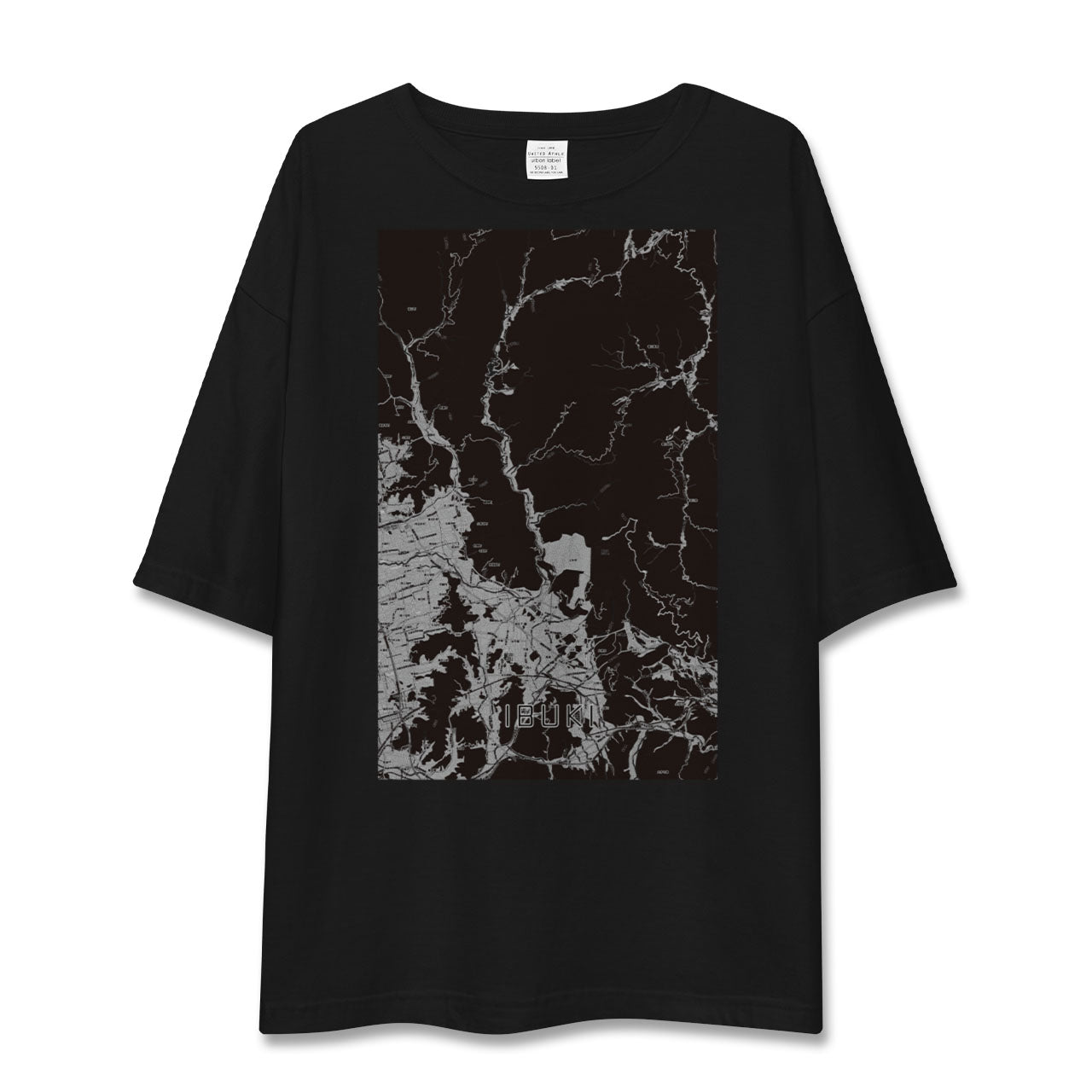 【伊吹(滋賀県)】地図柄ビッグシルエットTシャツ
