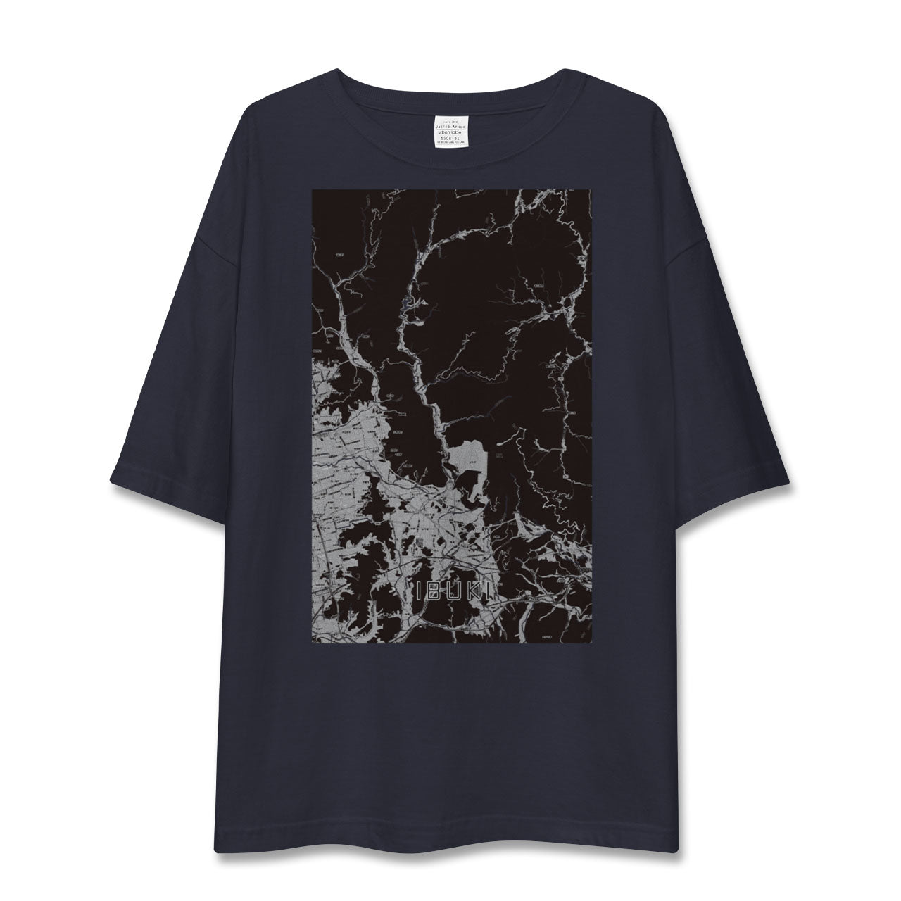 【伊吹(滋賀県)】地図柄ビッグシルエットTシャツ