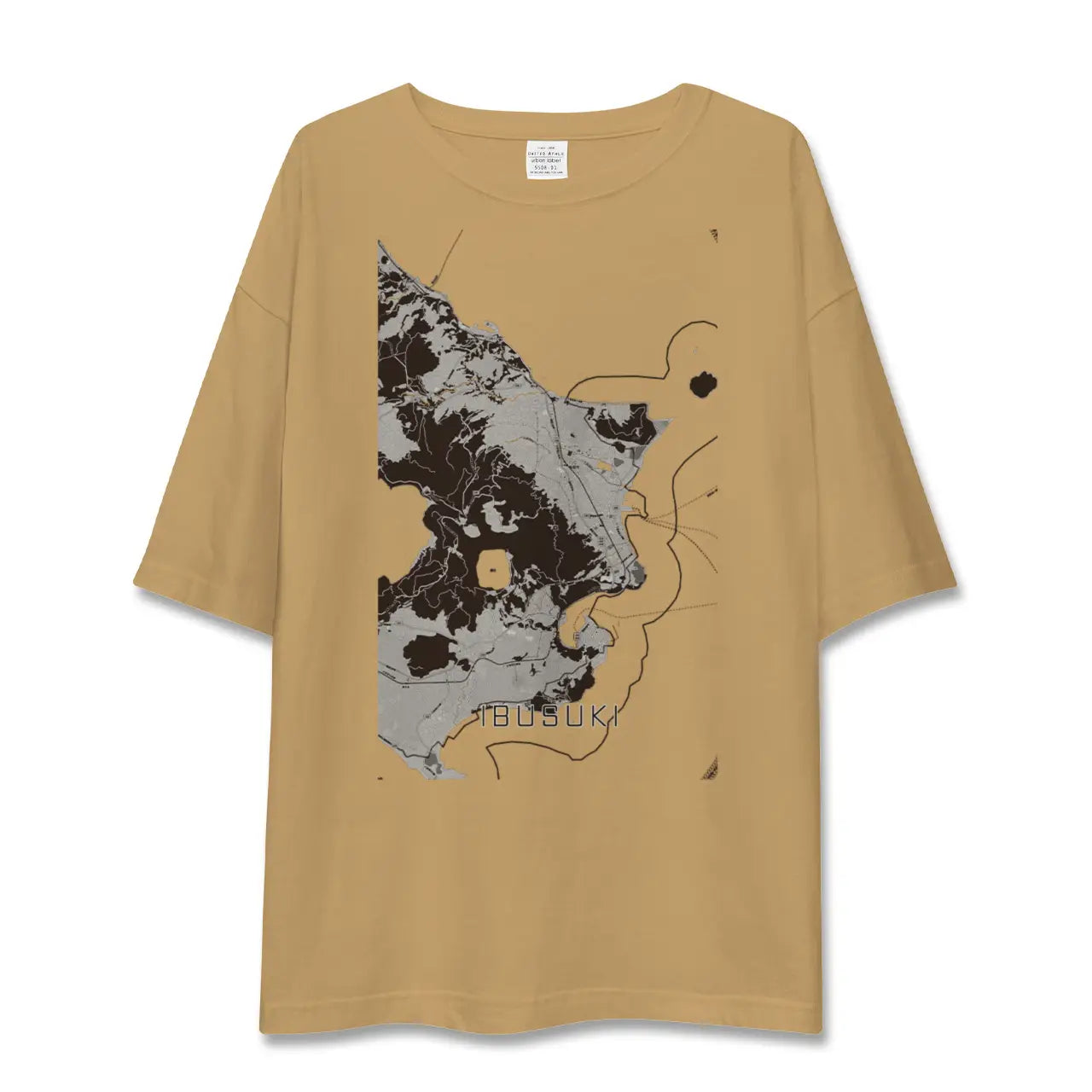 【指宿(鹿児島県)】地図柄ビッグシルエットTシャツ