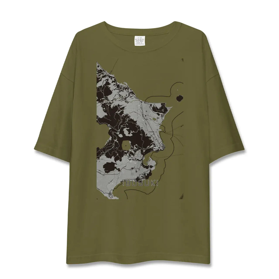 【指宿(鹿児島県)】地図柄ビッグシルエットTシャツ