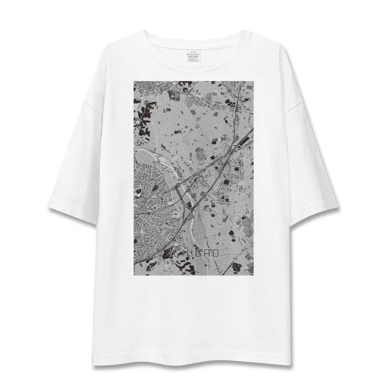 【市が尾(神奈川県)】地図柄ビッグシルエットTシャツ