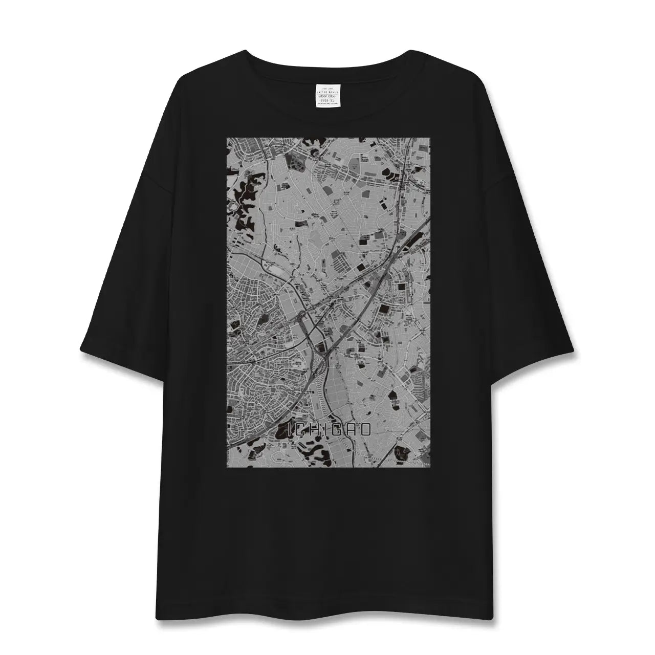 【市が尾(神奈川県)】地図柄ビッグシルエットTシャツ