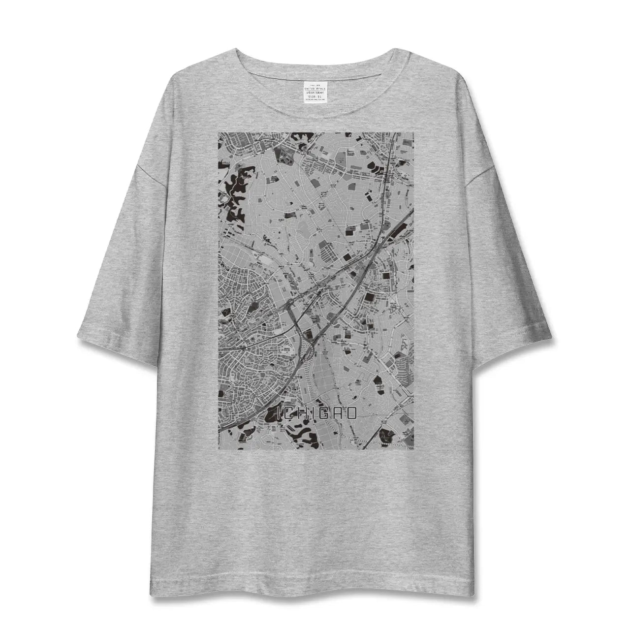 【市が尾(神奈川県)】地図柄ビッグシルエットTシャツ