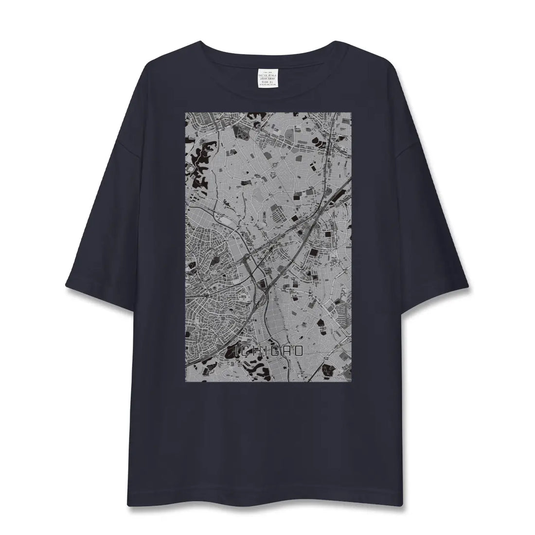 【市が尾(神奈川県)】地図柄ビッグシルエットTシャツ