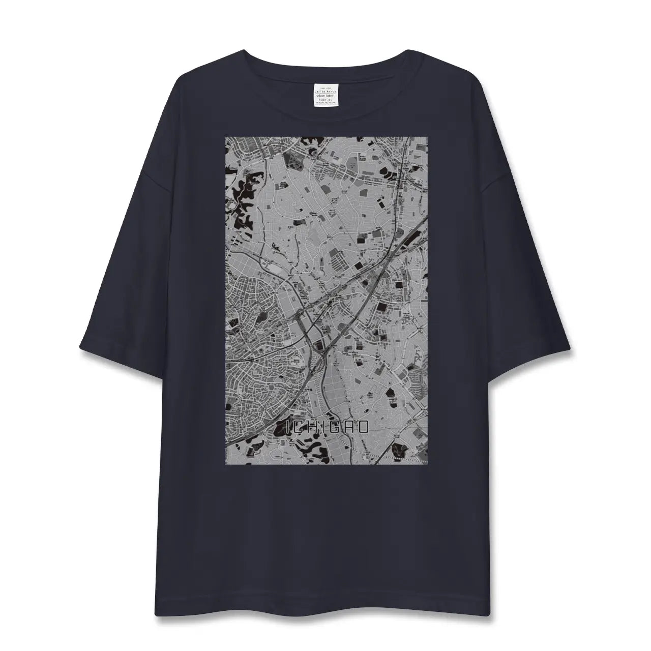 【市が尾(神奈川県)】地図柄ビッグシルエットTシャツ