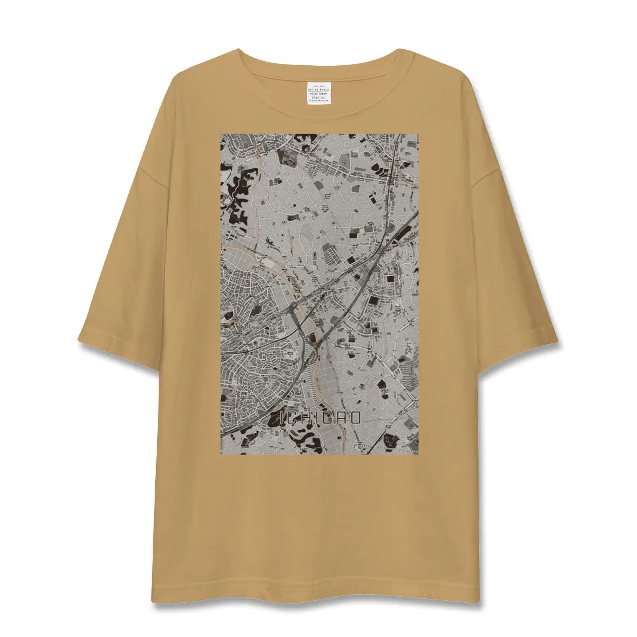 【市が尾(神奈川県)】地図柄ビッグシルエットTシャツ